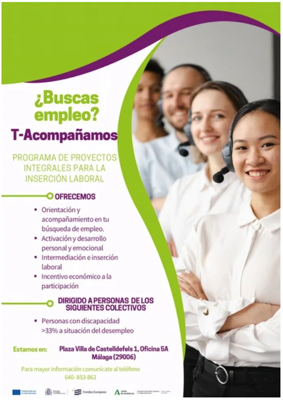 Cartel informativo del programa T-Acompañamos