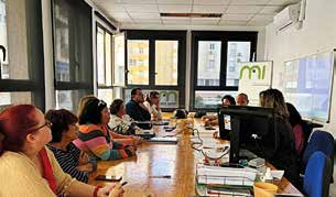 Reunión de trabajo de Málaga Inclusiva durante 2023