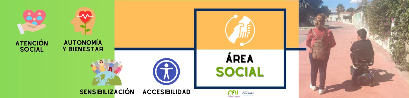 Área social de Málaga Inclusiva COCEMFE: atención, autonomía, accesibilidad y sensibilización